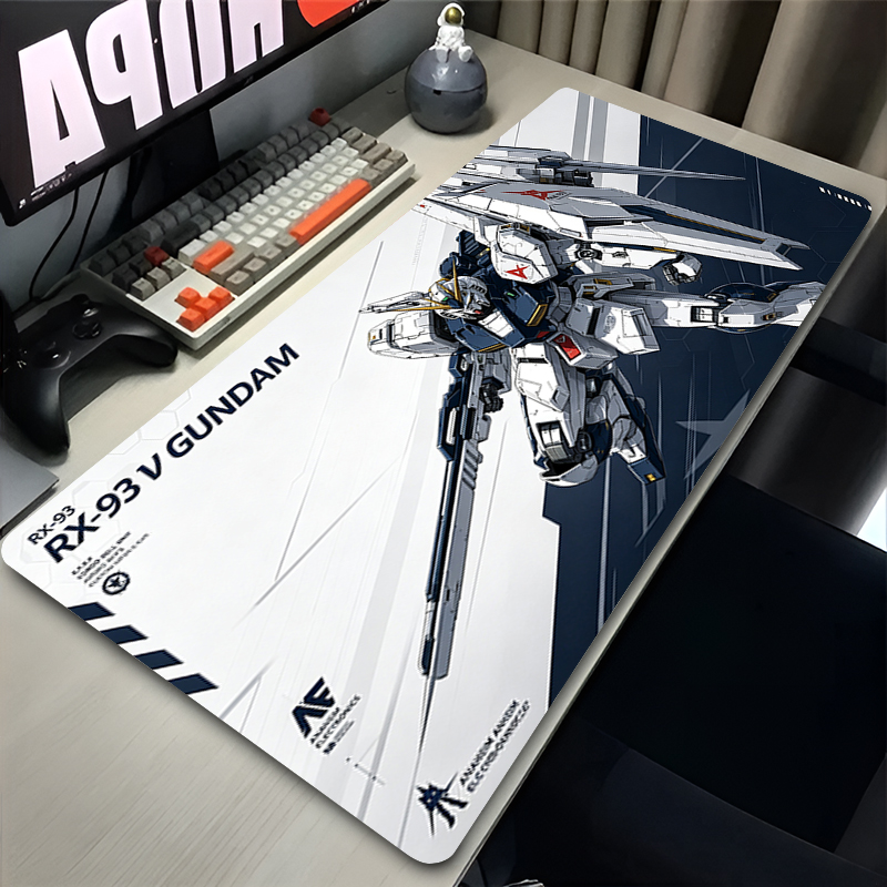 Gaming Keyboard Nearby - 大型マウスパッド、人気ゲーム用キーボードパッド、メカニカル・ウォリアー、ガンダム、アニメ、拡張マット、テーブル用、クールなゲーミングアクセサリー、コンピューターマウスパッド