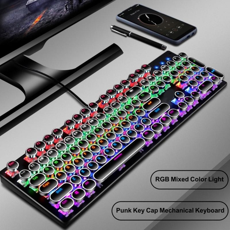 Keyboard Gaming Blue Switch - LX0B メカニカル ゲーミング キーボード 104 キー