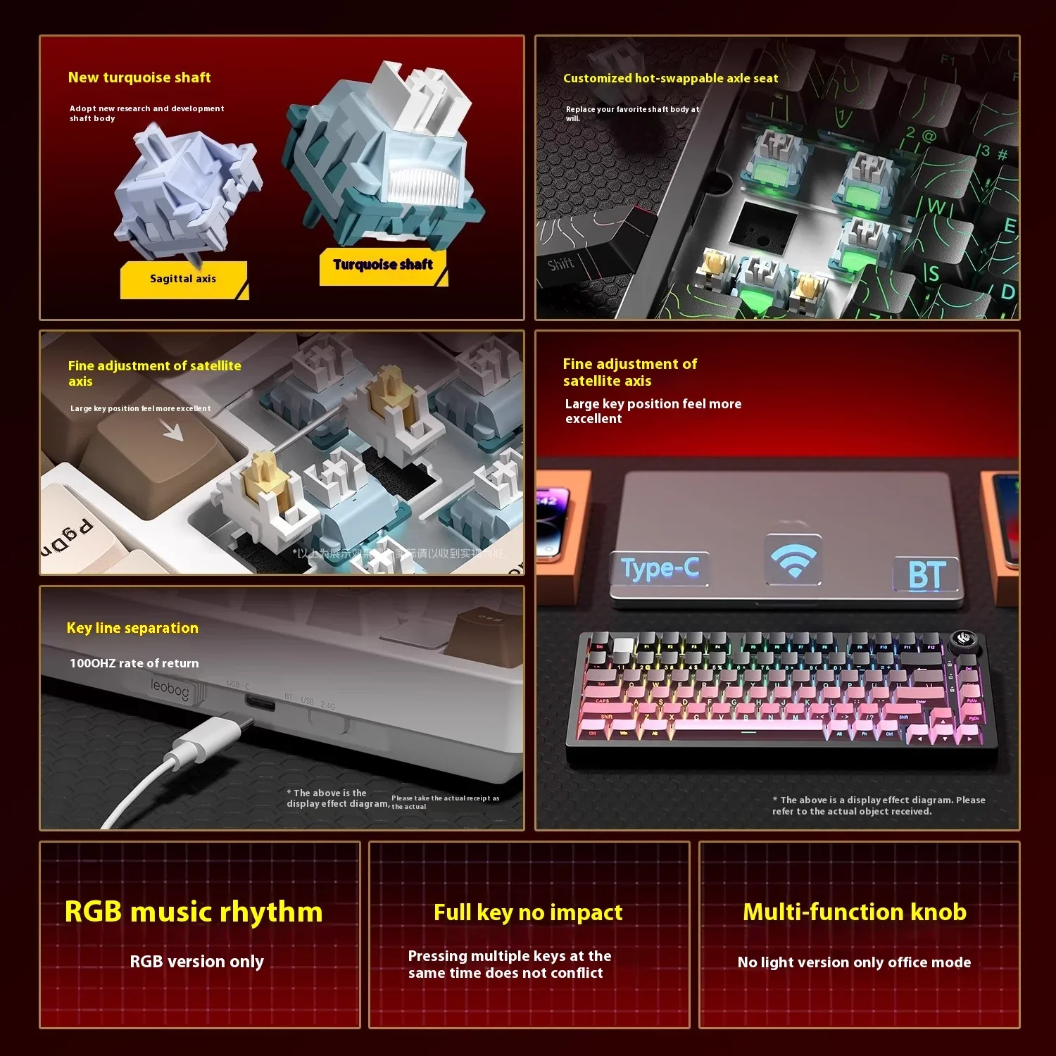 LEOBOG Hi75C メカニカルキーボード 3 モード/ - Gaming Keyboard Hot Swappable のレビューと価格