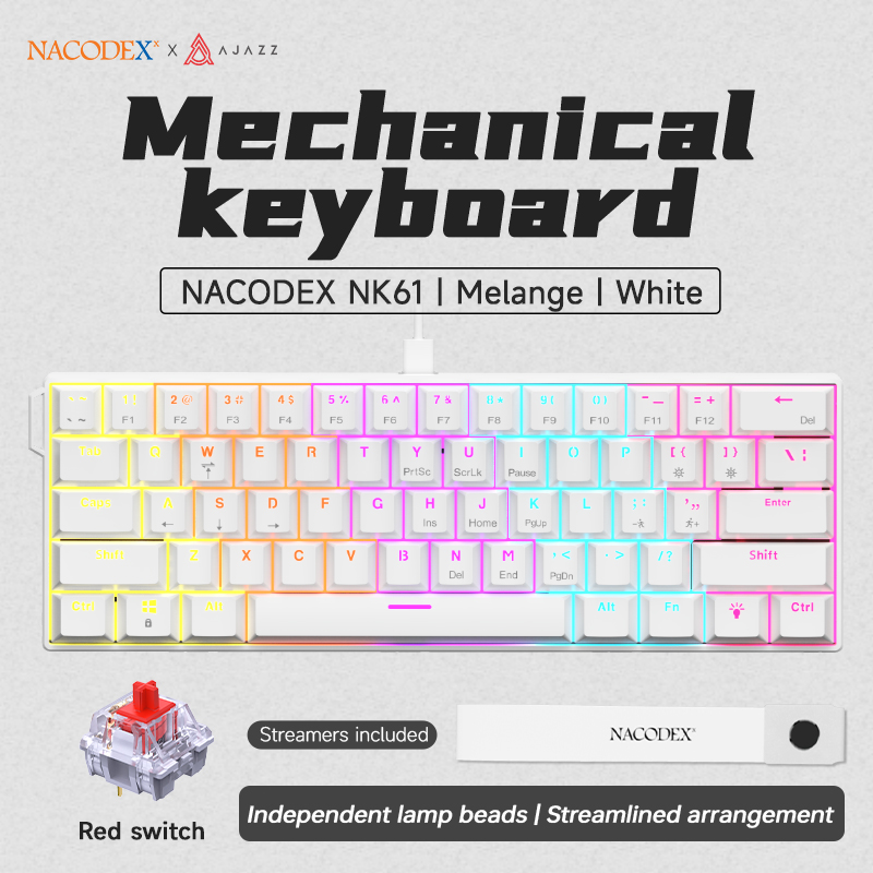 AJAZZ NK61 有線メカニカルゲーミングキーボード。全 - Keyboard Gaming Blue Switch のレビューと価格