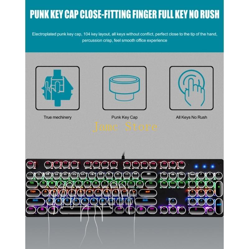 LX0B メカニカル ゲーミング キーボード 104 キー  - Keyboard Gaming Blue Switch のレビューと価格