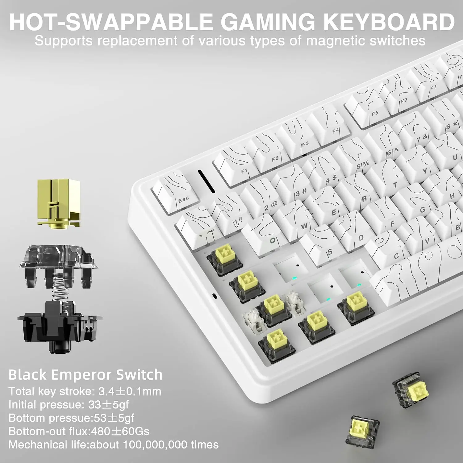 AULA F75 HE マグネット式キーボード 75% ゲー - Gaming Keyboard No Rgb のレビューと価格